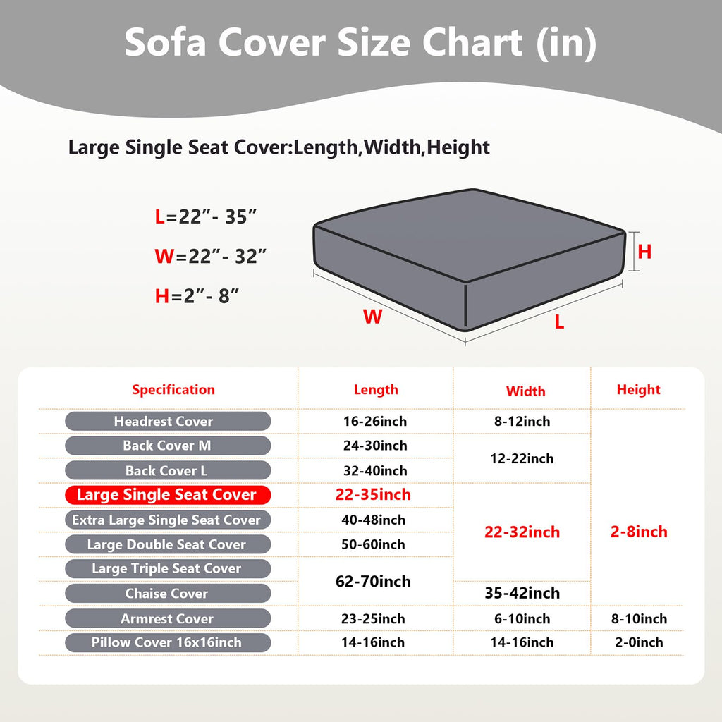 Yoovat Sofa Covers Soothing Home Sofa Covers Sofa Hero Covers Couch Cushion Covers for Dogs Stretch Couch Covers Slipcovers for Couches and Sofas (Wheat-Blue,Large Single Seat Cover)