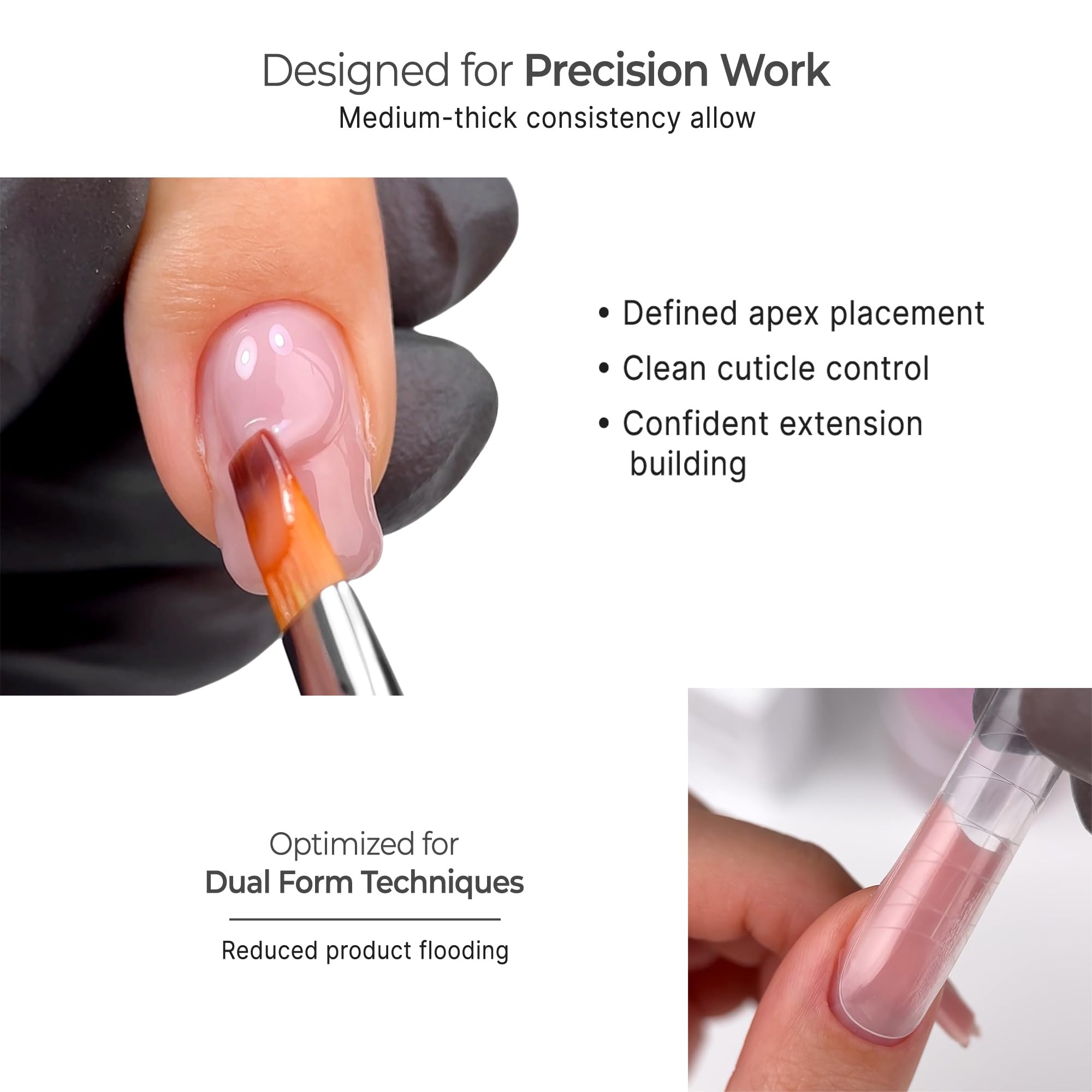 IN.HYPE UV/LED Professional Hard/Builder Gel for Nail Extension/Strengthening/Overlays File Off (Baby Pink #3)
