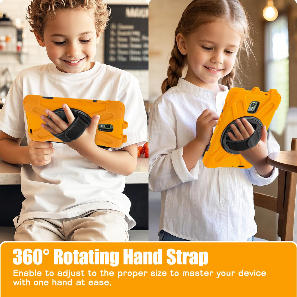Samsung Galaxy Tab Active5/Active 3 8.0 Case, with 360 Stand, Handle Hand Strap & Shoulder Strap for Galaxy Tab Active5 8" 2024 X300/X307, Active3 8" 2020 T570/T575/T577 (Black)