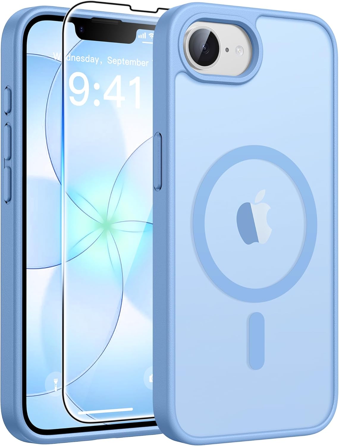 FNTCASE for iPhone 17 Case: [Compatible with Magsafe] Translucent Matte Cases with [Full Camera Protection] [Screen Protector] Military Grade Shockproof Protective Phone Cover - Light Purple