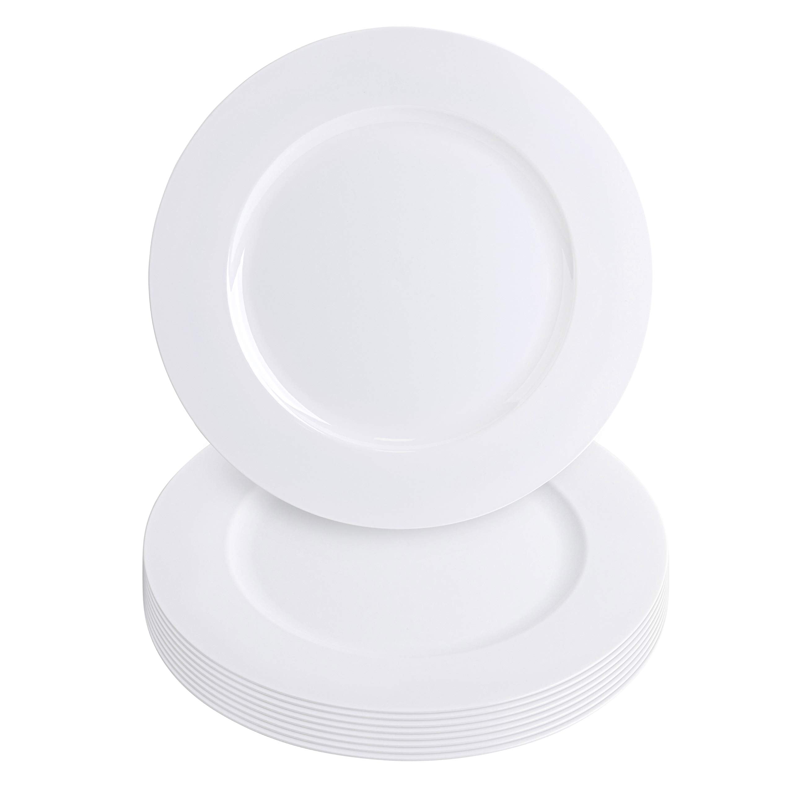 PARTY BARGAINS 13-Inch Charger Plates - 96 Pack, Clear Gold Rim, Heavy-Duty Disposable Chargers for Elegant Dining - Ideal for Weddings and Formal Events