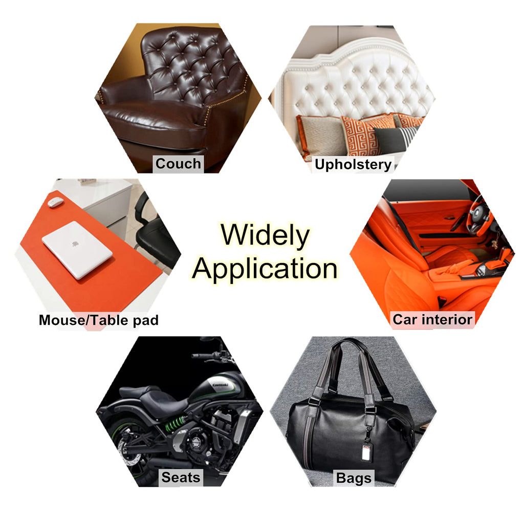 ILOFRI Large Leather Repair Patch 60x17 inch, Self Adhesive Vinyl and Leather Repair Tape Kit for Couch, Car Seat, Furniture, Upholstery, Sofa, Chairs, Handbags - Beige White