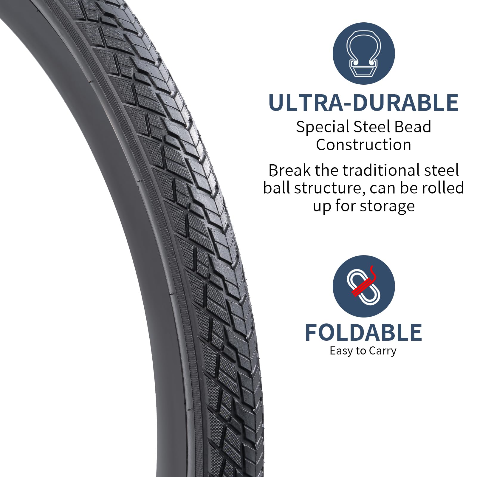 YUNSCM 700C Bike Tires 700x38C 40-622 Tires Premium Butyl Rubber, Fit for Gravel, Hybrid Road Bike 700x36C 700x38C 28x1.50 Bicycle Tires 2-PCS (Y-1128)