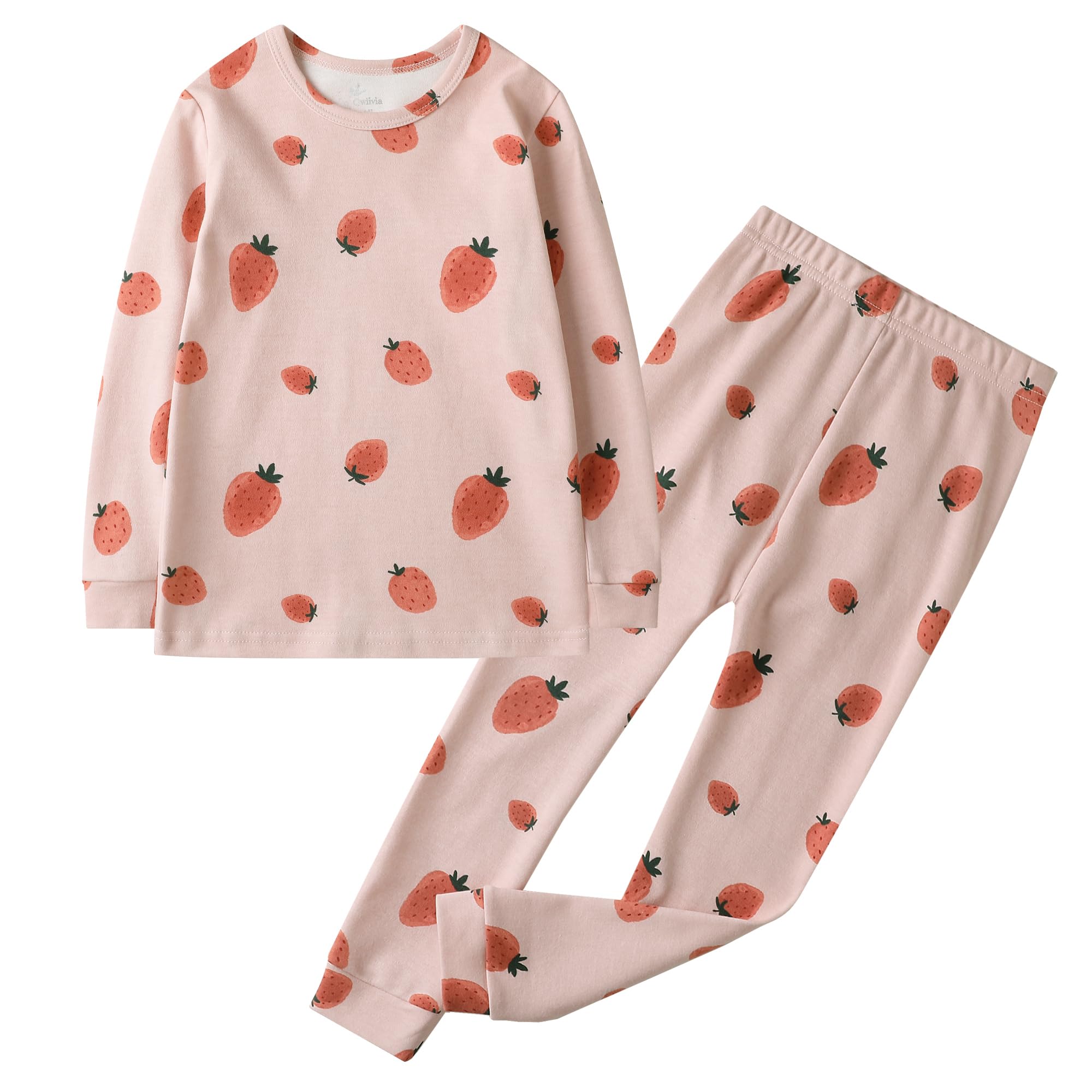 Owlivia 100% Organic Cotton Baby Long Sleeve Pajama Sets, Toddler Boy Girl 2-Piece Sleepwear