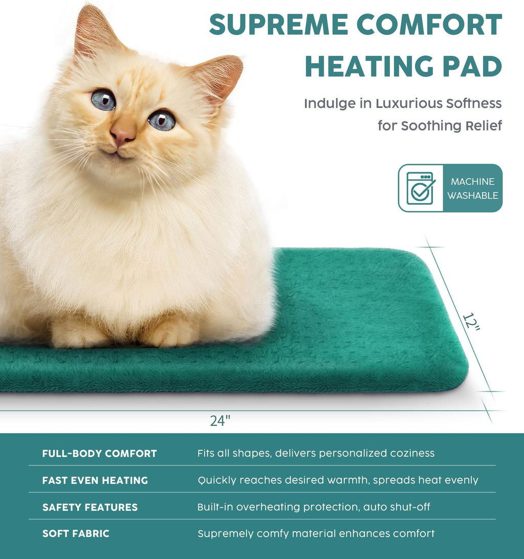 Fathers Day Dad Gifts from Daughter, Heating Pad for Back Pain & Cramps - Ultimate Pain Relief & Versatile Gift for Women, Men - Ideal for Christmas, Soft Machine Wash Fabric, King Size 12"x24"