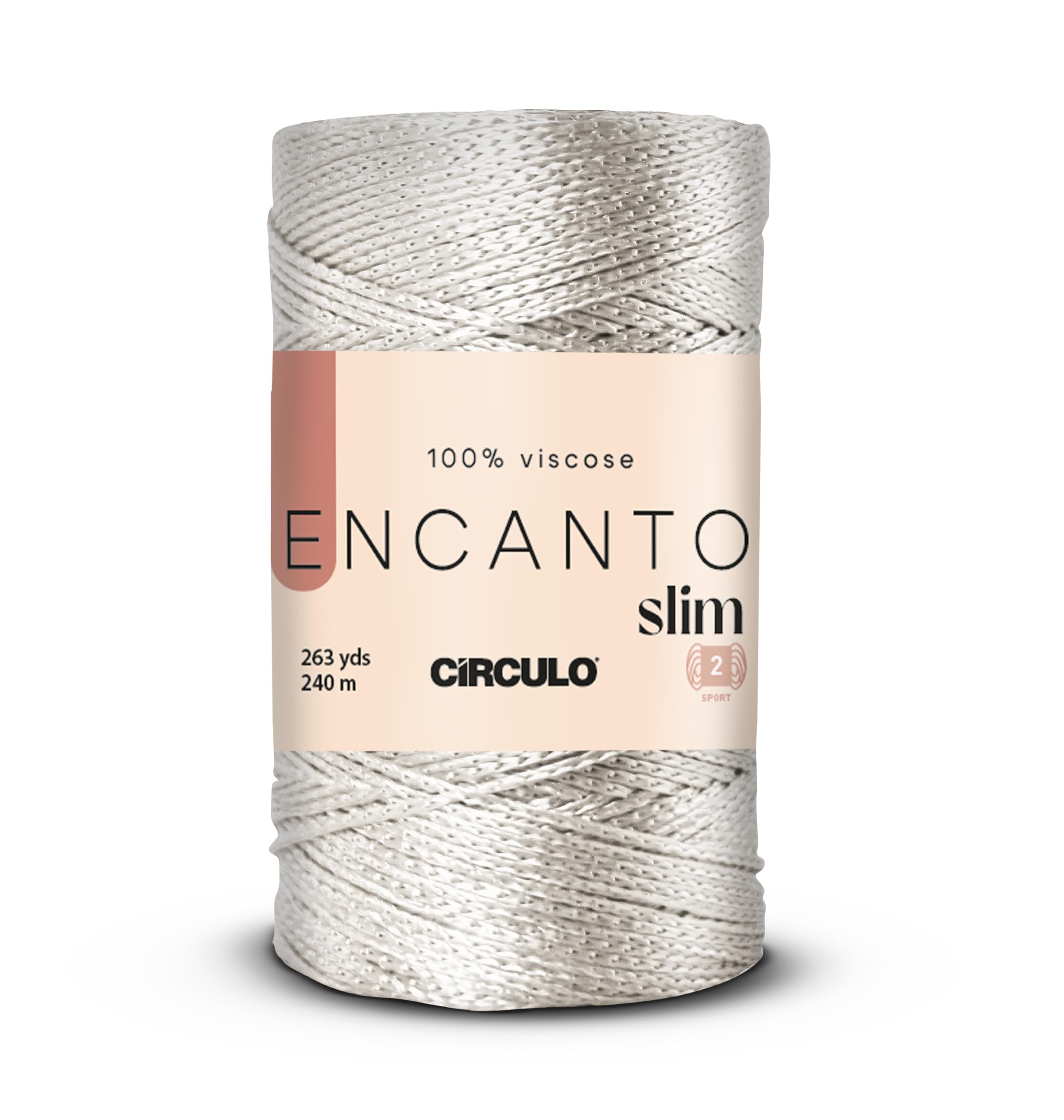 CIRCULO Encanto Slim Roll Yarn 100% Viscose - Luxury & Shine - Sport Weight Yarn - 262 yds, 3.52 oz - Color 1289 - Canary