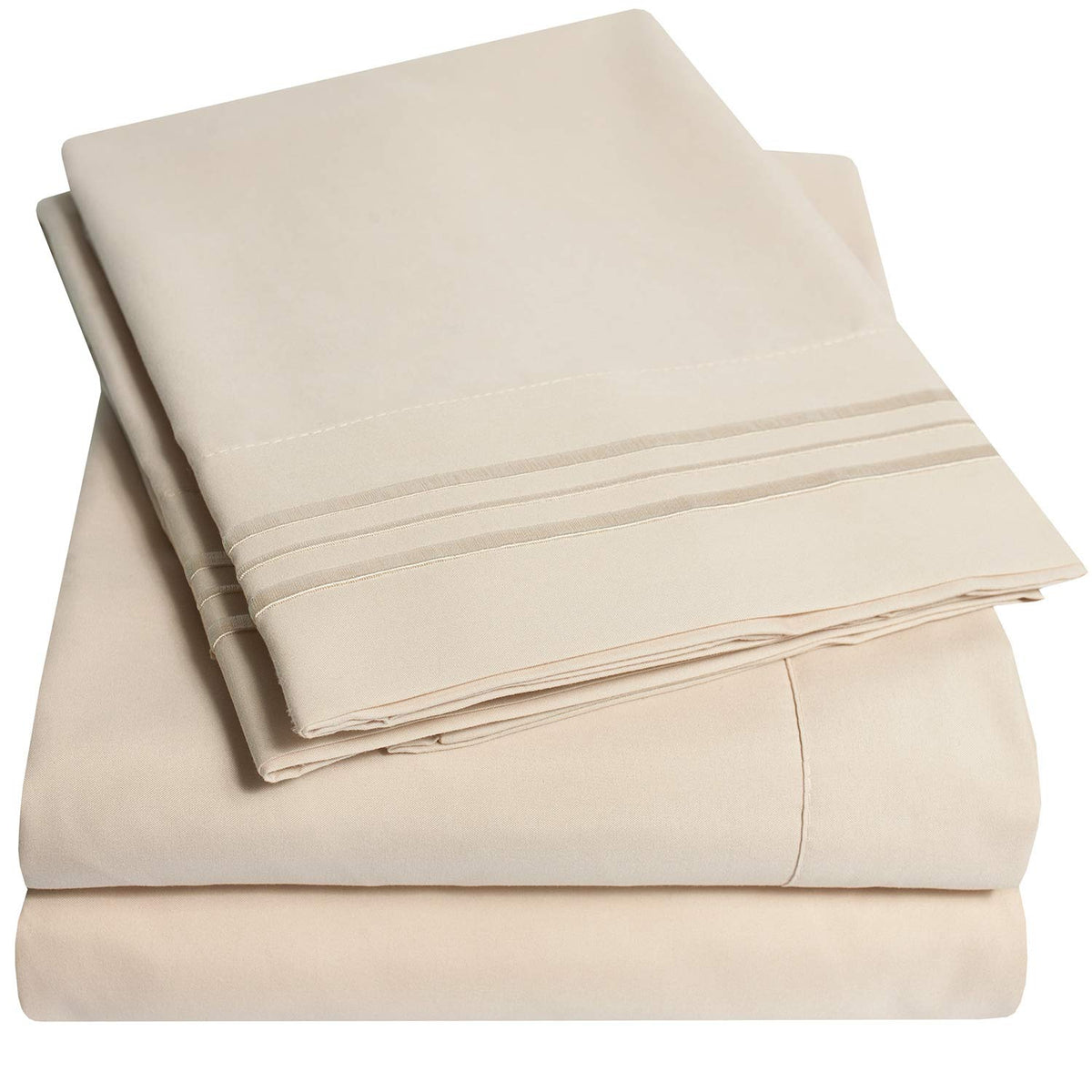 1500 Supreme Collection Extra Deep Pocket Sheets Set - Luxury Soft Bed Sheets, Wrinkle Free, Bedding, Over 40 Colors, 21 inch Extra Deep Pocket, Twin, Silver