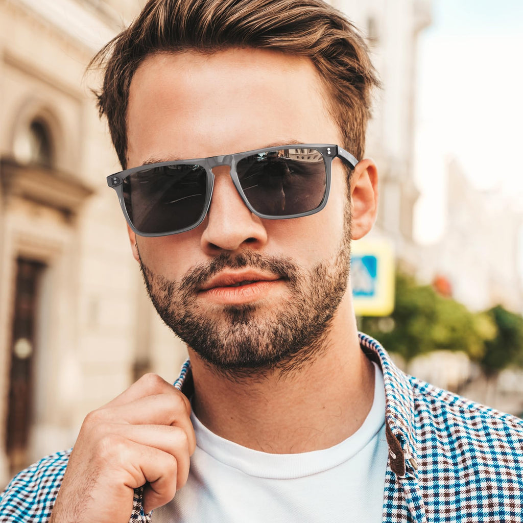 CARFIA Retro Polarized Sunglasses for Men UV Protection Hand-crafted Acetate Frame Fashion Cool Sun Glasses CA53572