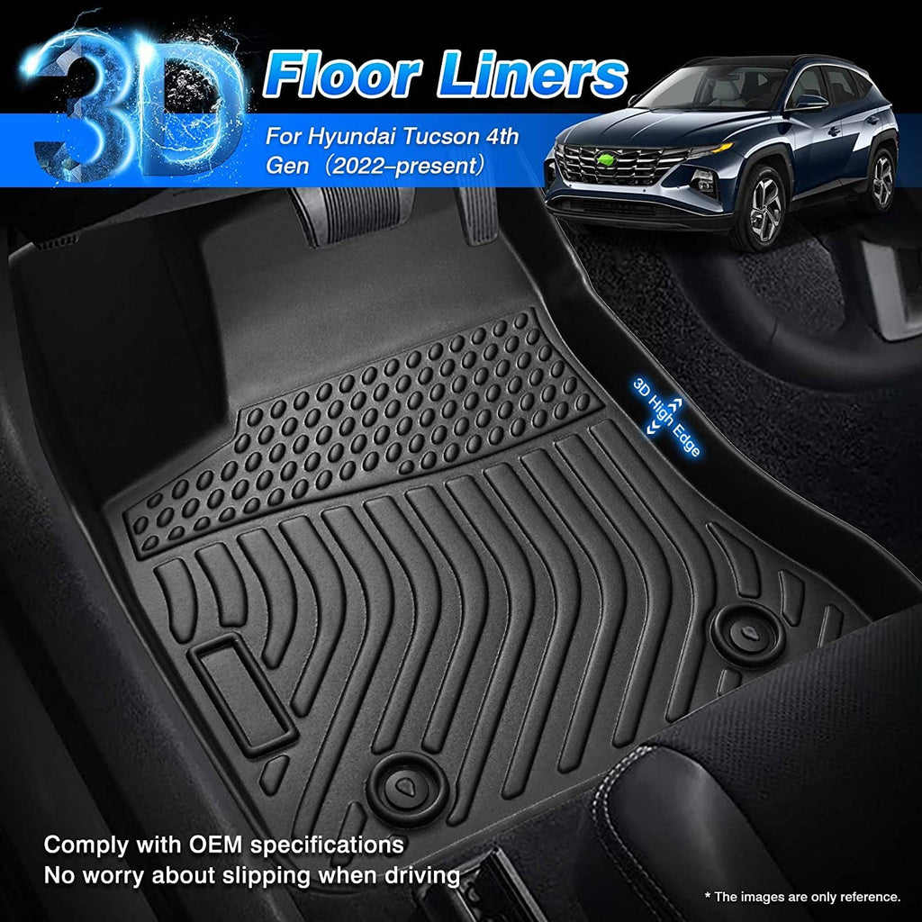 Cartist Floor Mats Compatible with Kia EV6 2022 2023 2024 2025 2026 Accessories All Weather Floor Liner Front & Rear 2 Rows Car Carpet Protection TPE Odorless