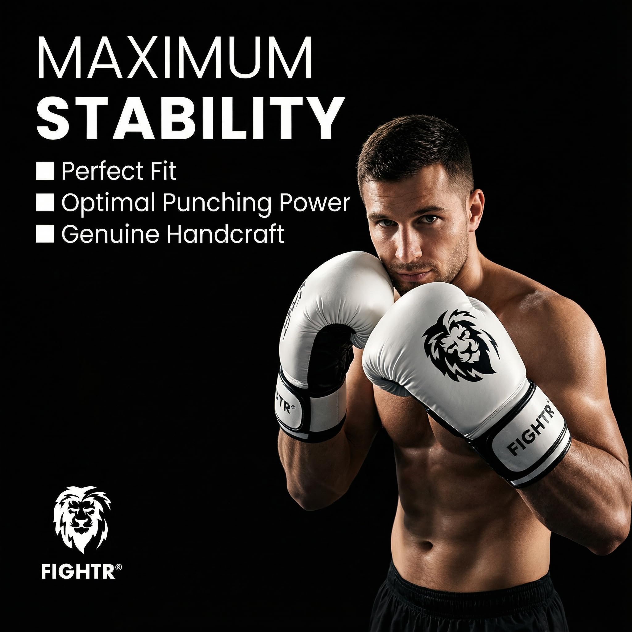 FIGHTR® Boxing Gloves - Maximum Protection & Stability | Boxing Gloves for Boxing, MMA, Muay Thai & Kickboxing | Sizes 8-16 oz