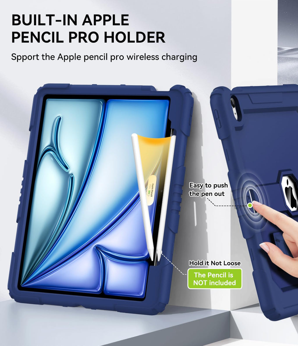 OKP Case for iPad 9th/ 8th/ 7th Generation (2021/2020/2019), Heavy Duty 10.2 inch iPad Shockproof Rugged Protective Cover with Built-in Stand, Hard iPad 9 8 7 Gen Cases for Kids Girls Boys, Black