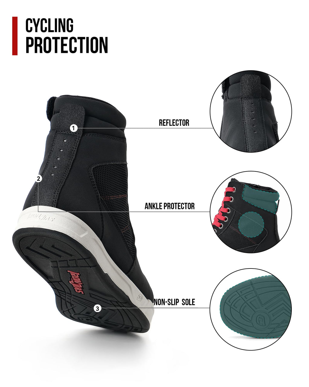 Zapatos para motociclismo Road Street Motocross. Botas de protección para hombres, zapatos para deportes, transpirables y casuales.
