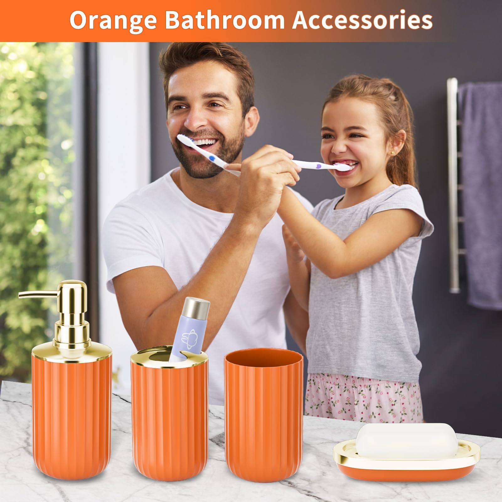 XLHOMO 24 PCS Black Bathroom Accessories Set with Shower Curtain and Rugs, Bathroom Decor Set with Trash Can, Toilet Brush, Soap Dispenser, Toothbrush Holder, Tumbler, Soap Dish and Jars