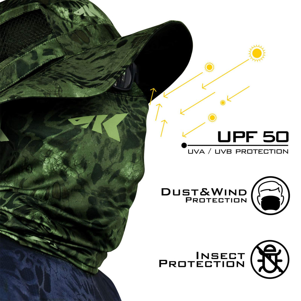 KastKing Sol Armis Neck Gaiter - UPF 50 Face Mask - UV Sun Protection Mask for Men & Women, Fishing, Hiking