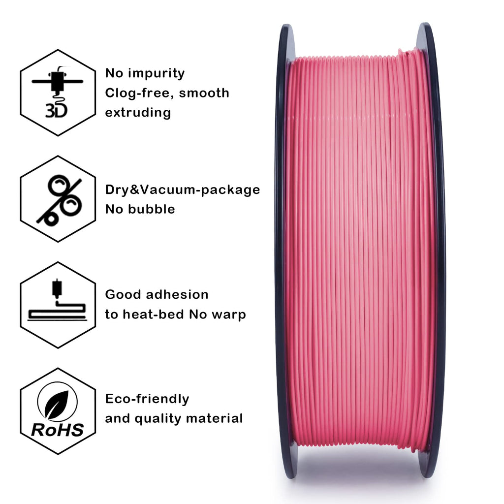 ZIRO 3D Printer Filament, PLA Filament 1.75mm, Black pla 1KG(2.2lbs), Dimensional Accuracy +/- 0.03mm, Fits Most FDM Printer AMS System,3D Printing Filament Spool Black (Plastic Reel)