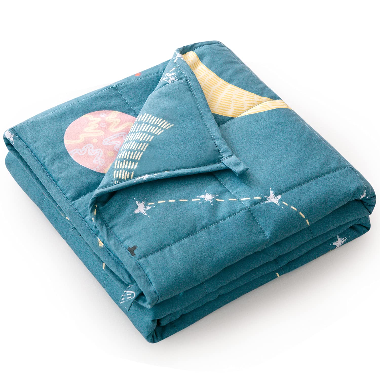 Mr. Sandman Weighted Blanket 3 Pounds Washable, Best for 20-40lb Breathable Cotton Heavy Blanket with Nontoxic Glass Beads - 36" x 48" Cute Cat