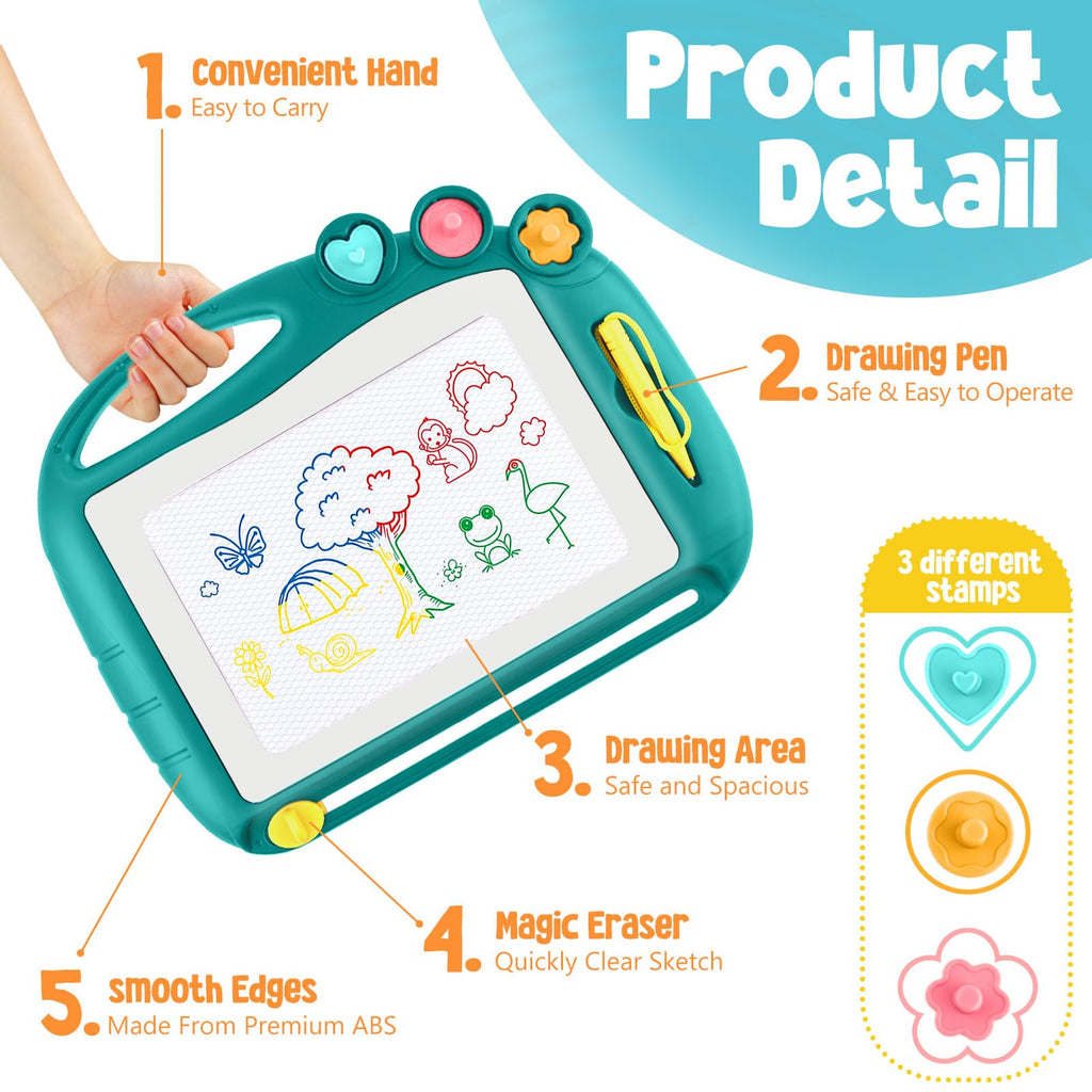 Magnetic Drawing Board, Toddler Toys for Age 1 2 3 Boys Girls, Toddler Drawing Board, Birthday Easter Christmas Halloween Kids Toy Gifts for Boys and Girls