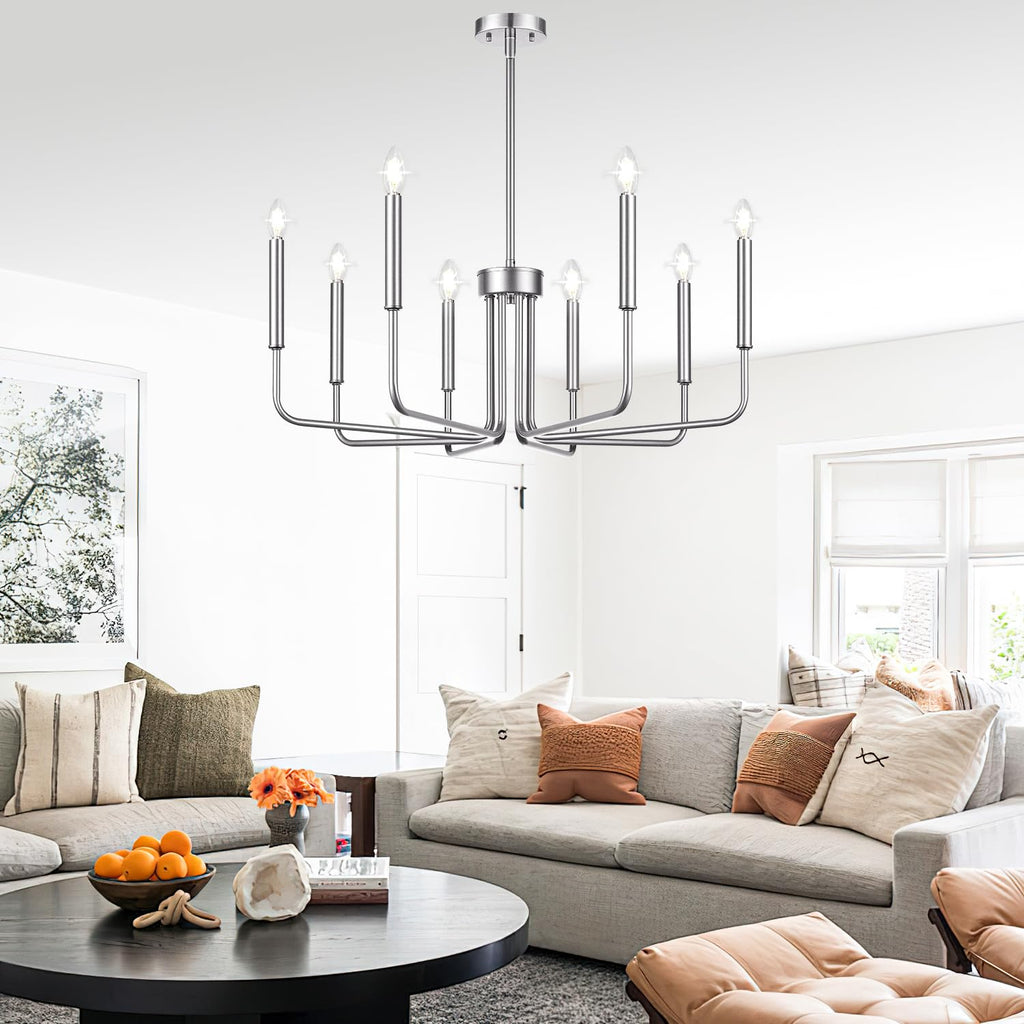 Rustic Black Chandelier, 6-Light Antique Farmhouse Chandelier for Dining Room Lighting Fixtures, Vintage Candle Pendant Light Fixtures Chandeliers for Dining Room Bedroom, Foyer and Living Room