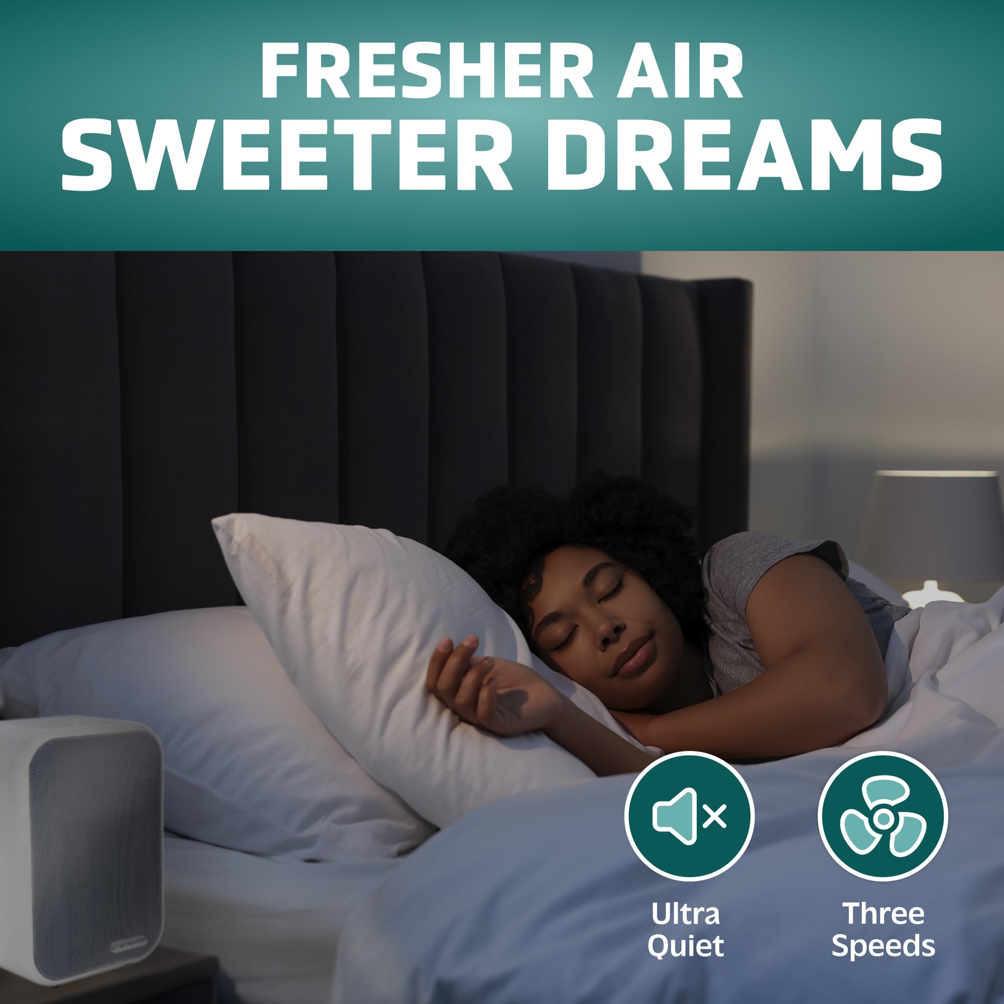 GermGuardian Air Purifier for Home with HEPA Filter, Removes 99.97% of Pollutants, Covers up to 375 Sq. Foot Room in 1 Hr, UV-C Light Helps Reduce Germs, Zero Ozone Verified, 11", Silver, AC4100CA