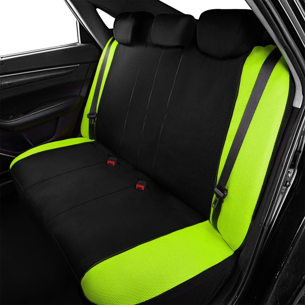 Flying Banner Butterfly car seat Covers ful Set Fashion Universal Lady Woman Female Rear Bench Split Colorized (2 Fronts, Mint Blue)