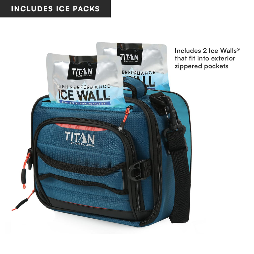 Arctic Zone Titan Deep Freeze Fridge Expandable Insulated Horizontal Lunch Pack, Grey