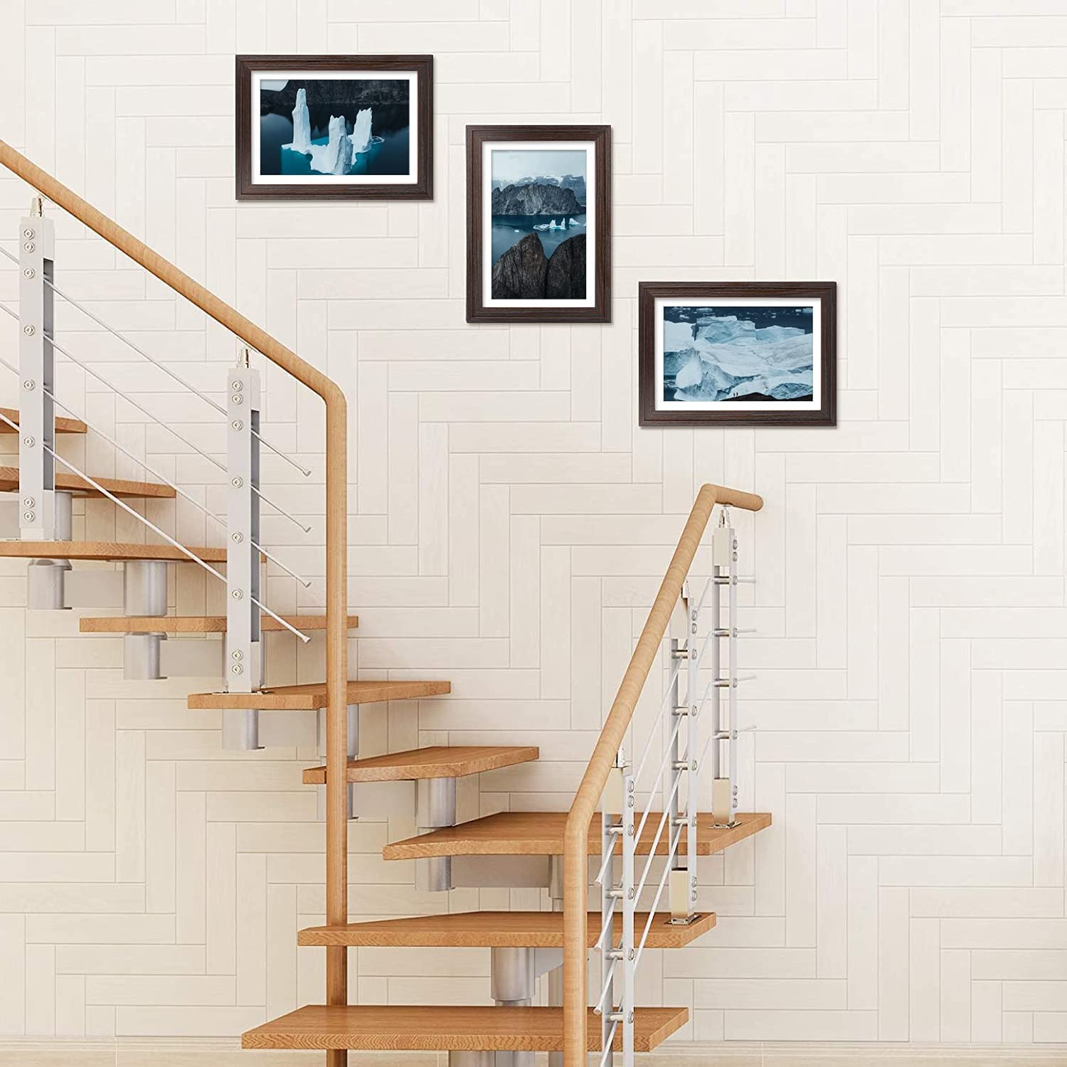 Golden State Art, 13x19 Picture Frame - Displays 11x17 Photo with Mat or 13x19 Without Mat, Wide Moulding Solid Wood Frame for Wall Display, Black