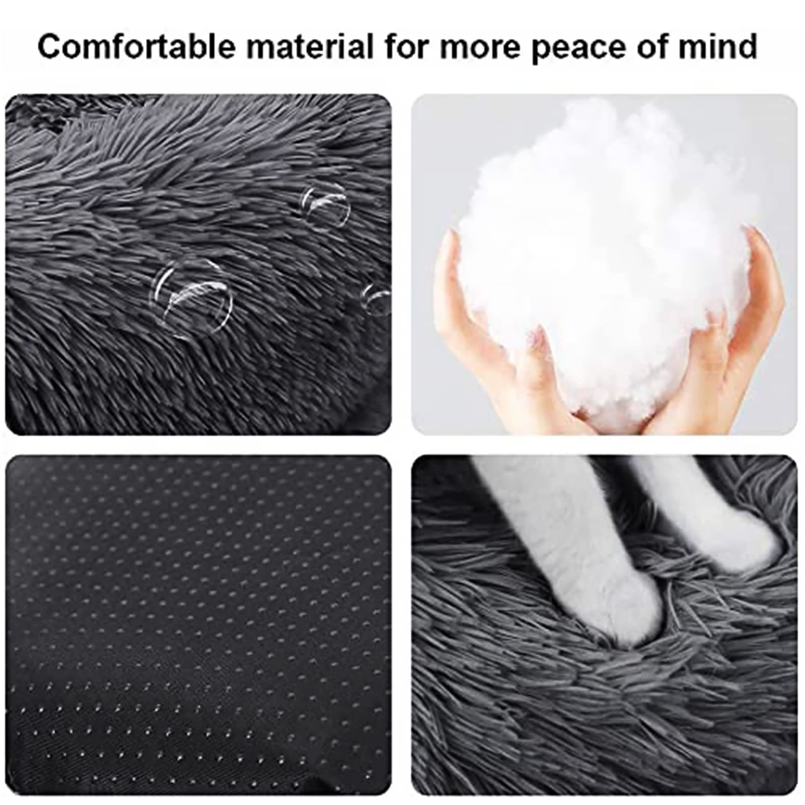 Nisrada Cat Beds for Indoor Cats,15.7 Inch Small Cats Beds, Washable-Round Pet Bed for Puppy and Kitten with Slip-Resistant Bottom