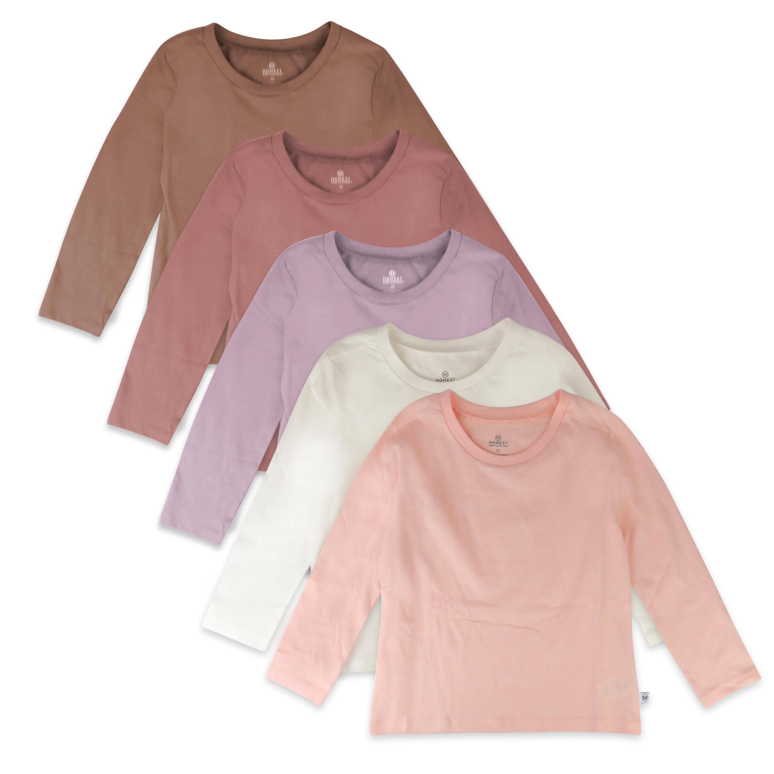 HonestBaby Unisex-Baby Organic Cotton Long Sleeve Tshirts Multipack