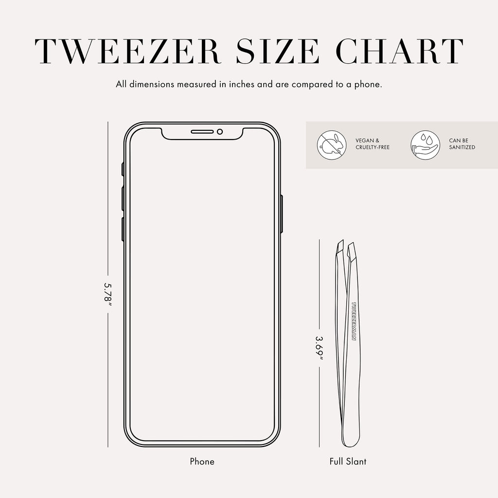 Tweezerman Exclusive 40th Birthday Slant Tweezer - Hair Removal Tweezers, Stainless Steel