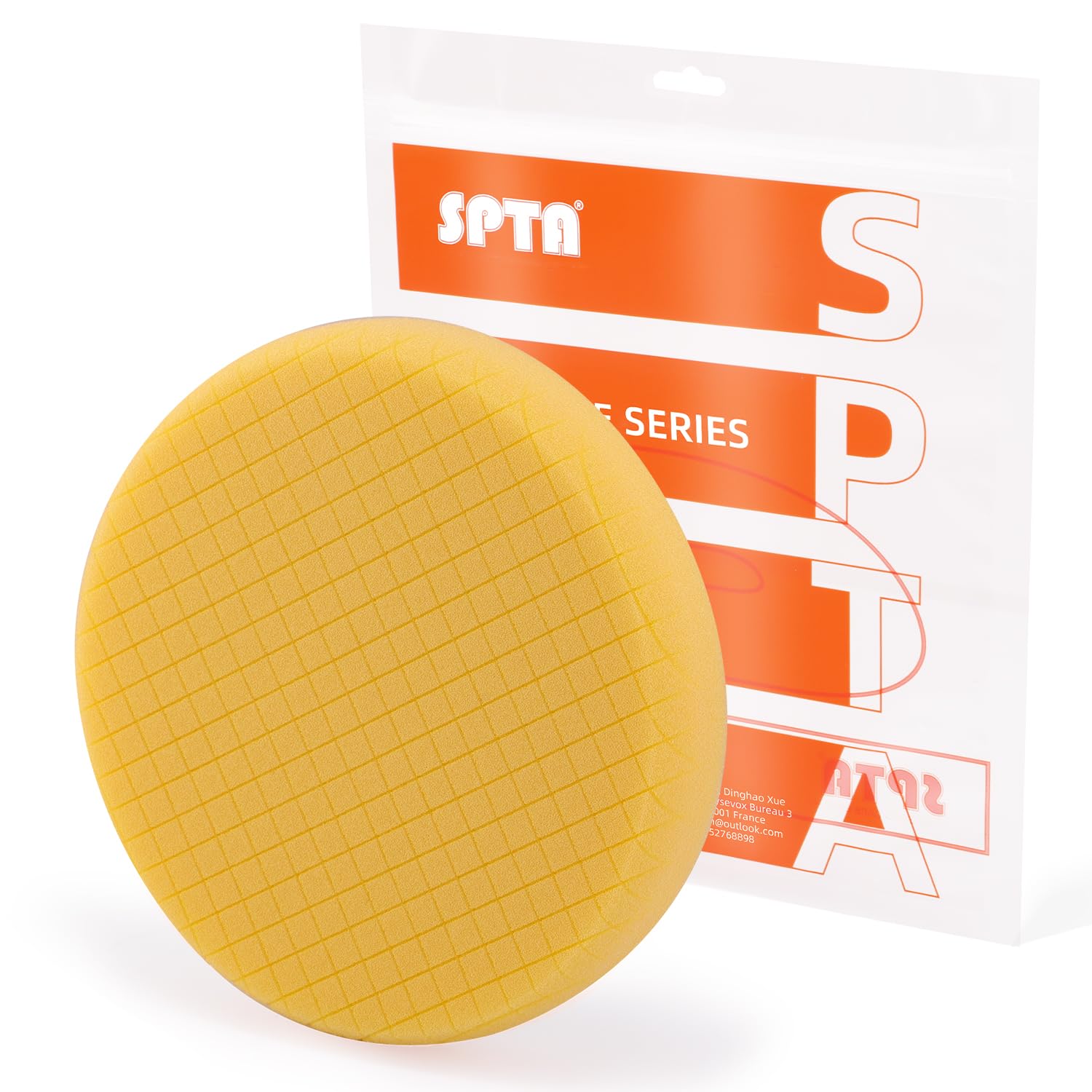 Blue T60 Moderate-Cut Foam Polishing Pads, SPTA 1Pc 3.5 Inch Face for 3 Inch 80mm Backing Plate Compound Buffing Sponge Pads for Car Buffer Polisher Compounding, Polishing and Waxing -FPTSS3G