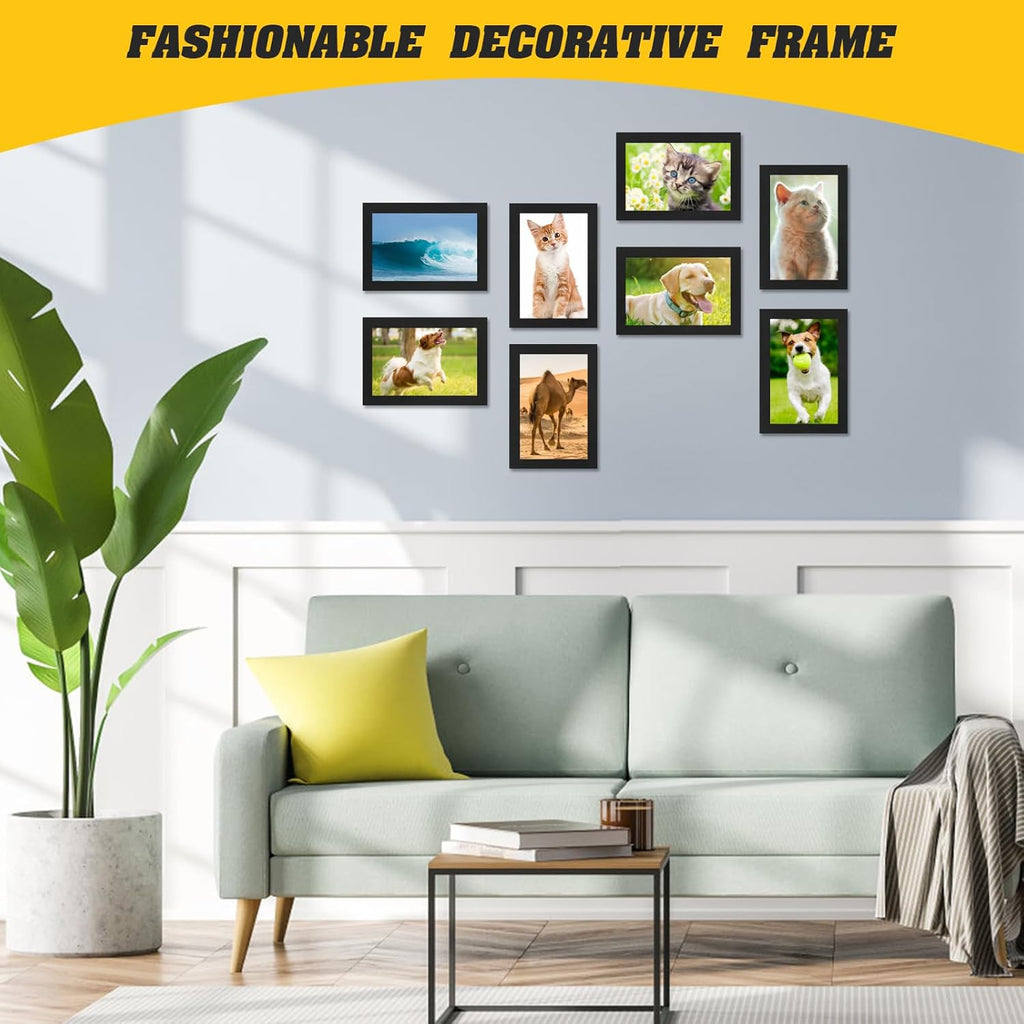 YOUKE OLA Set of 50 Picture Frame Bulk Photo Frames Wall Mounting Simple Photo Frames Multi Picture Frames for Wall or Tabletop, Black