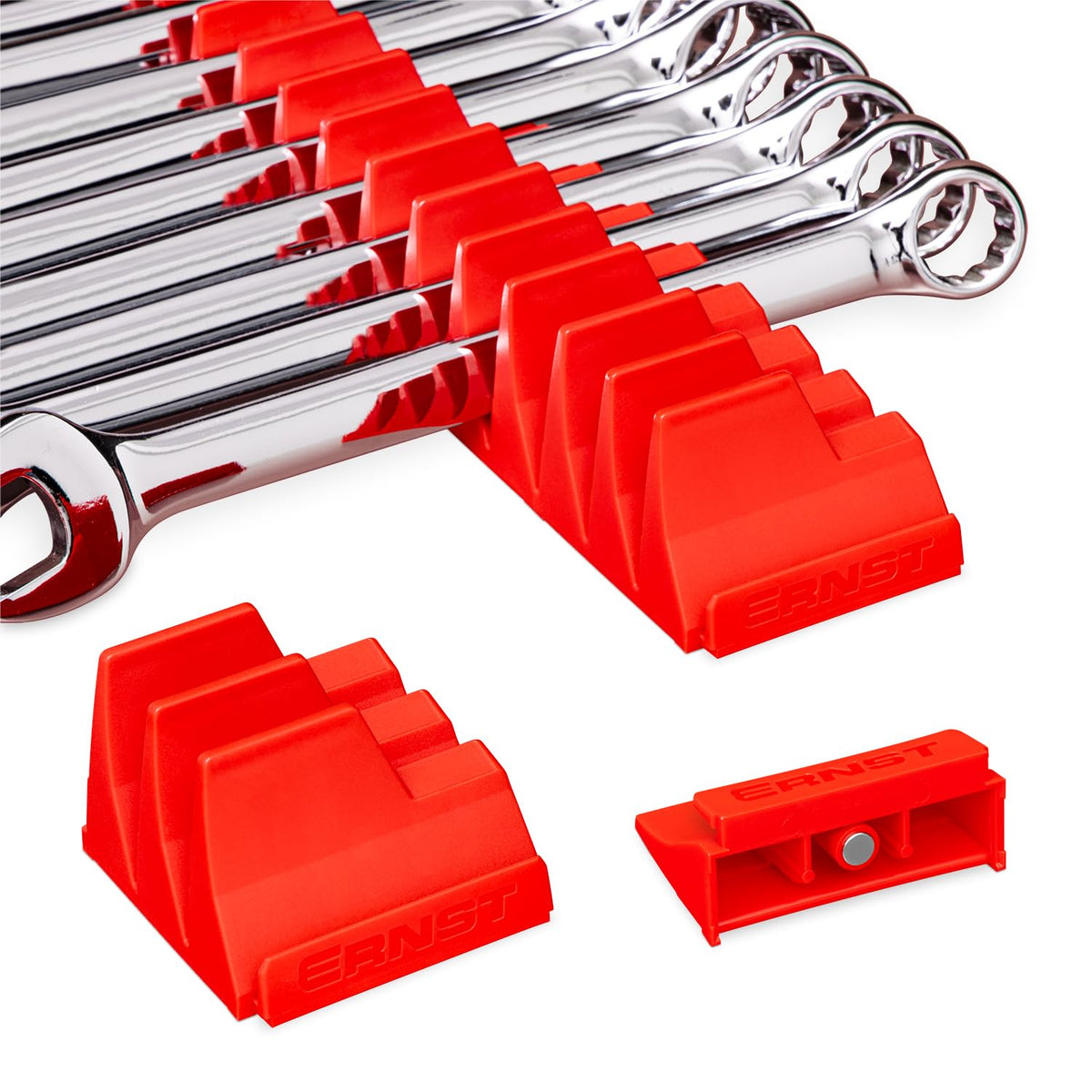 Ernst Manufacturing Wrench Pro - Modular Wrench Organizer for 40 Tools with Magnetic Base (Patented) - Made in the USA