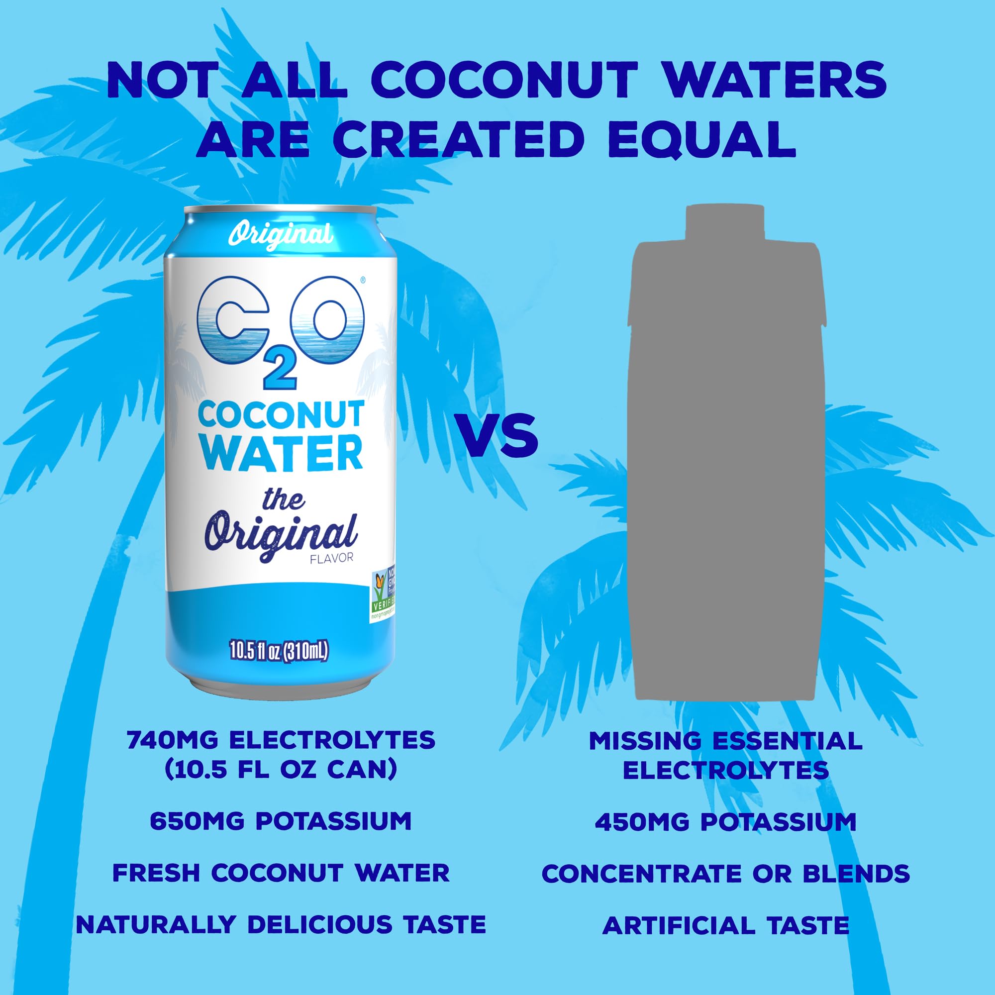 C2O - Coconut Water with Ginger, Lime, & Turmeric (12 Pack) - Made with Fresh Coconut Water - Plant Based - Non GMO - Canned Water - Natural Hydration, Electrolytes, & Potassium - 12 Cans, 17.5 FL OZ