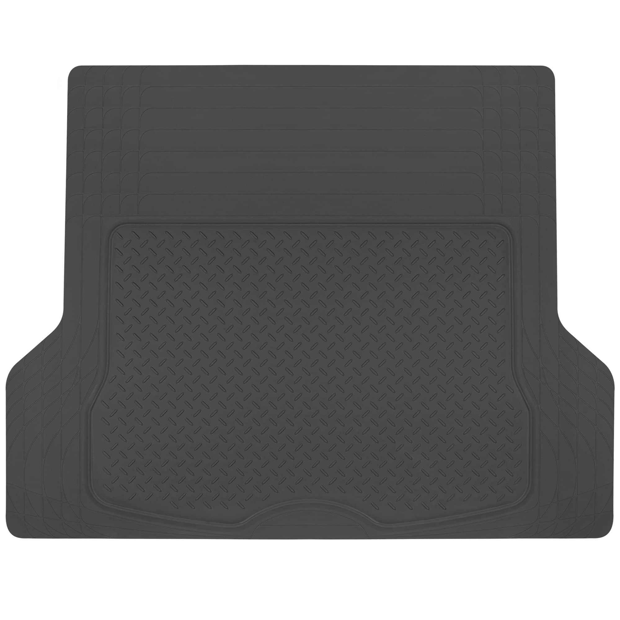 Motor Trend FlexTough™ Heavy Duty Rubber Black Car Floor Mats All Weather & Jumbo SUV Cargo Liner Full Set - Universal Trim to Fit Automotive Floor Mats & Trunk Mats for Cars Interior Accessories