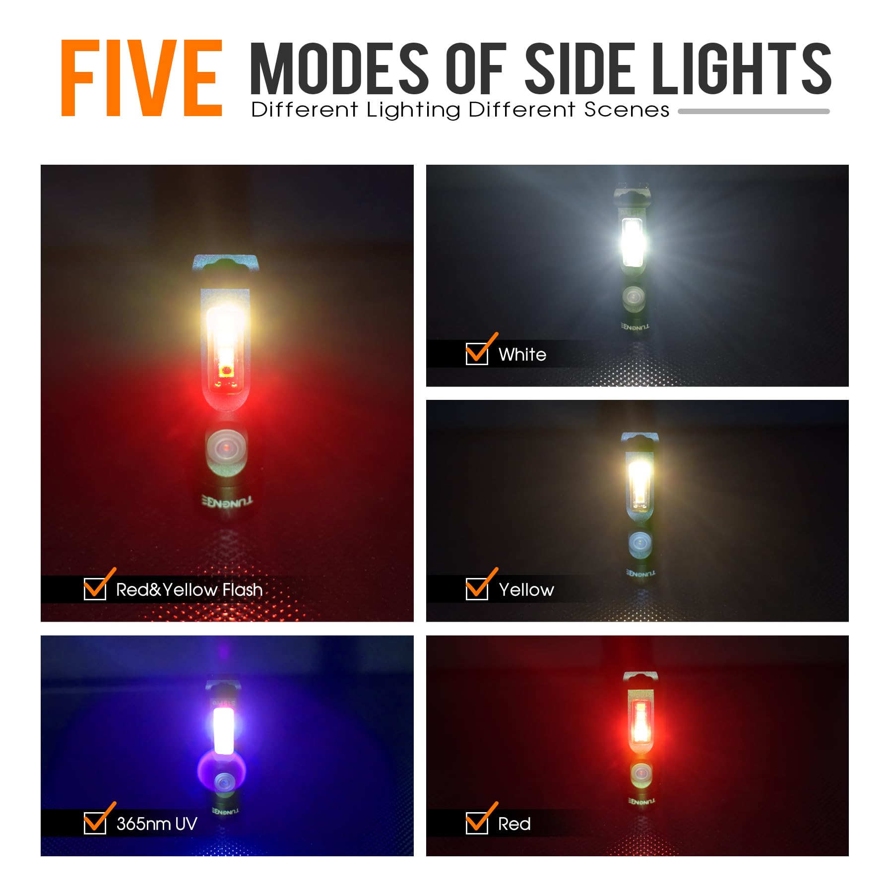 S15PRO-TK 7075 Aluminum Keychain Flashlight Rechargeable, 750 Lumens EDC Mini Flashlight, Pocket Light with 5 Side Light + Screwdriver & Quick-Release Tail Cap for Emergencies, Maintenance, Khaki