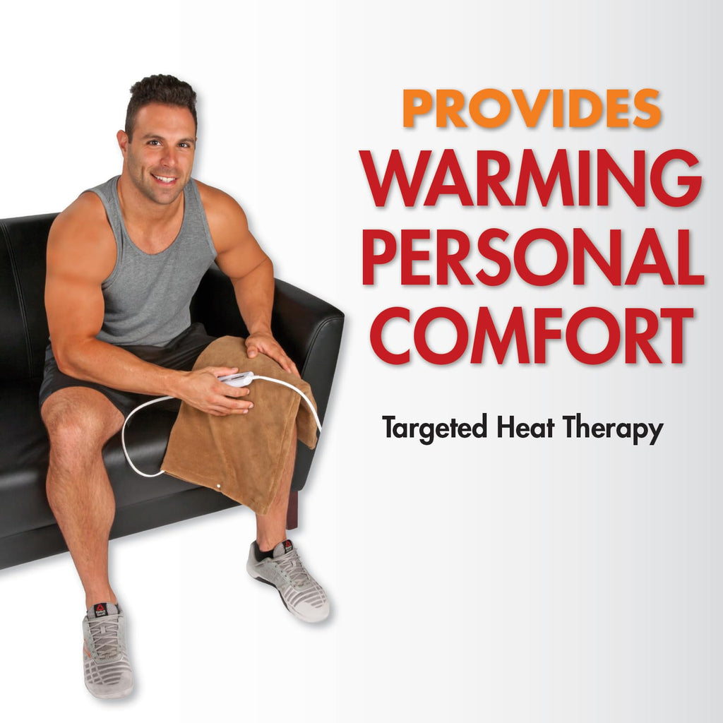 TheraCare Electric Heating Pad | Dry Heat Therapy | 4 Adjustable Heat Settings | 12" x 15" | Comfortable, Soft & Durable