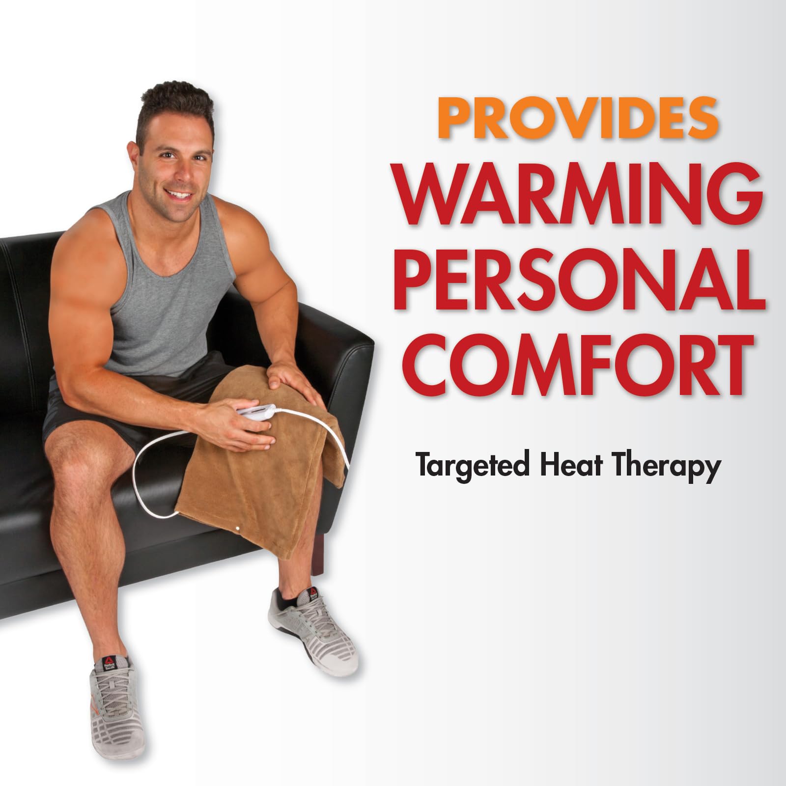 TheraCare Electric Heating Pad | Dry Heat Therapy | 4 Adjustable Heat Settings | 12" x 15" | Comfortable, Soft & Durable