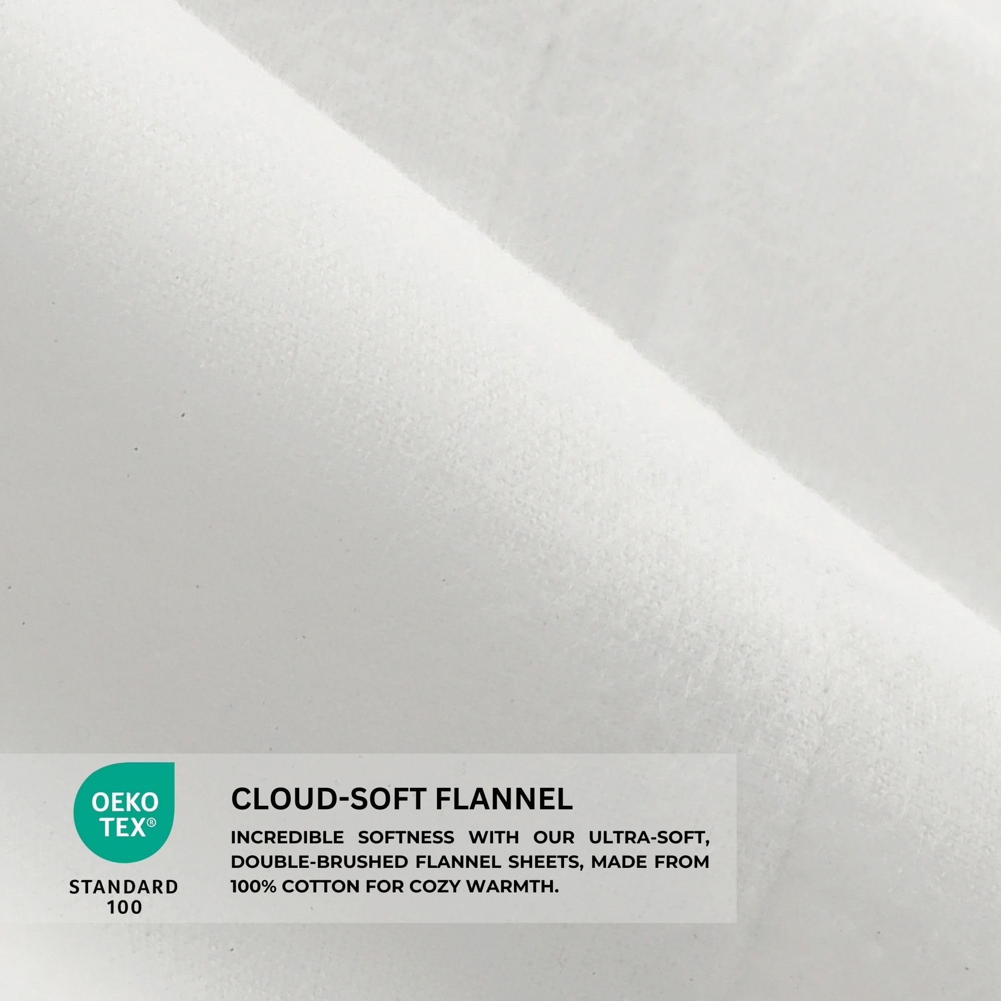 Featherhead 100% Cotton 4PCs Flannel Sheet Set | Double-Brushed for Extra Softness, Warm & Breathable, Extra Deep Pockets fits Up to 17” (Beige, Twin)