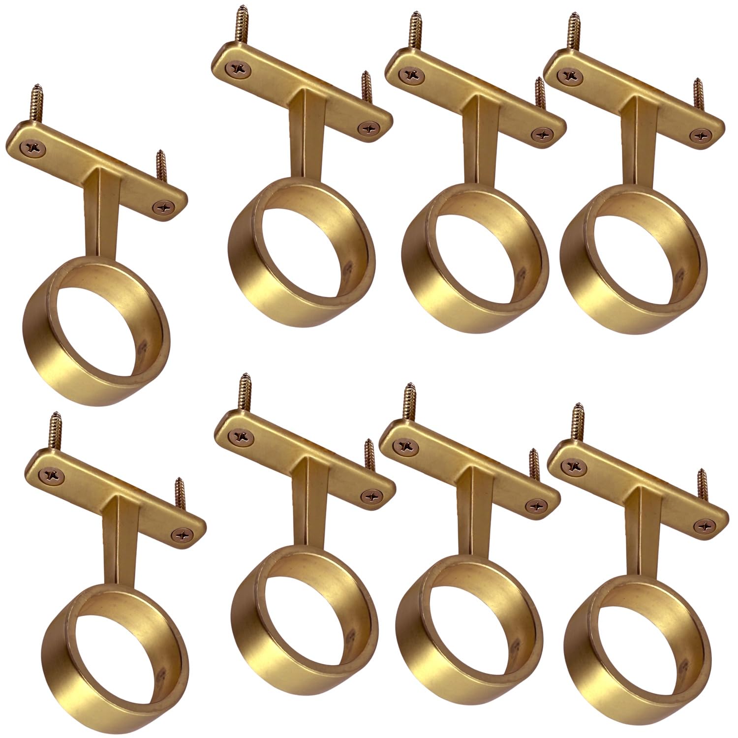 72" HEAVY DUTY Round Closet Rod | 32mm Diameter | Satin Brass Clothes Pole | 1 Pack