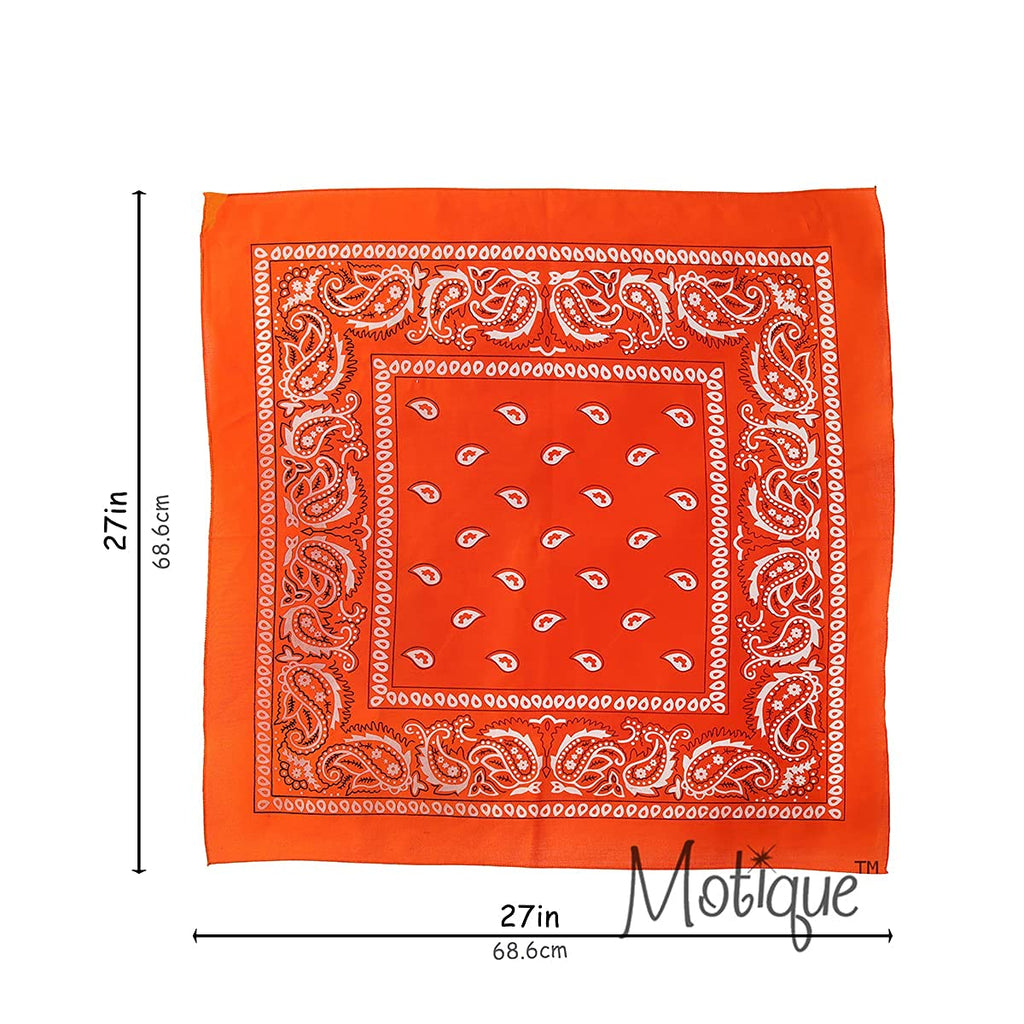 Motique Accessories Extra Large Paisley Bandana 27x27 Inch