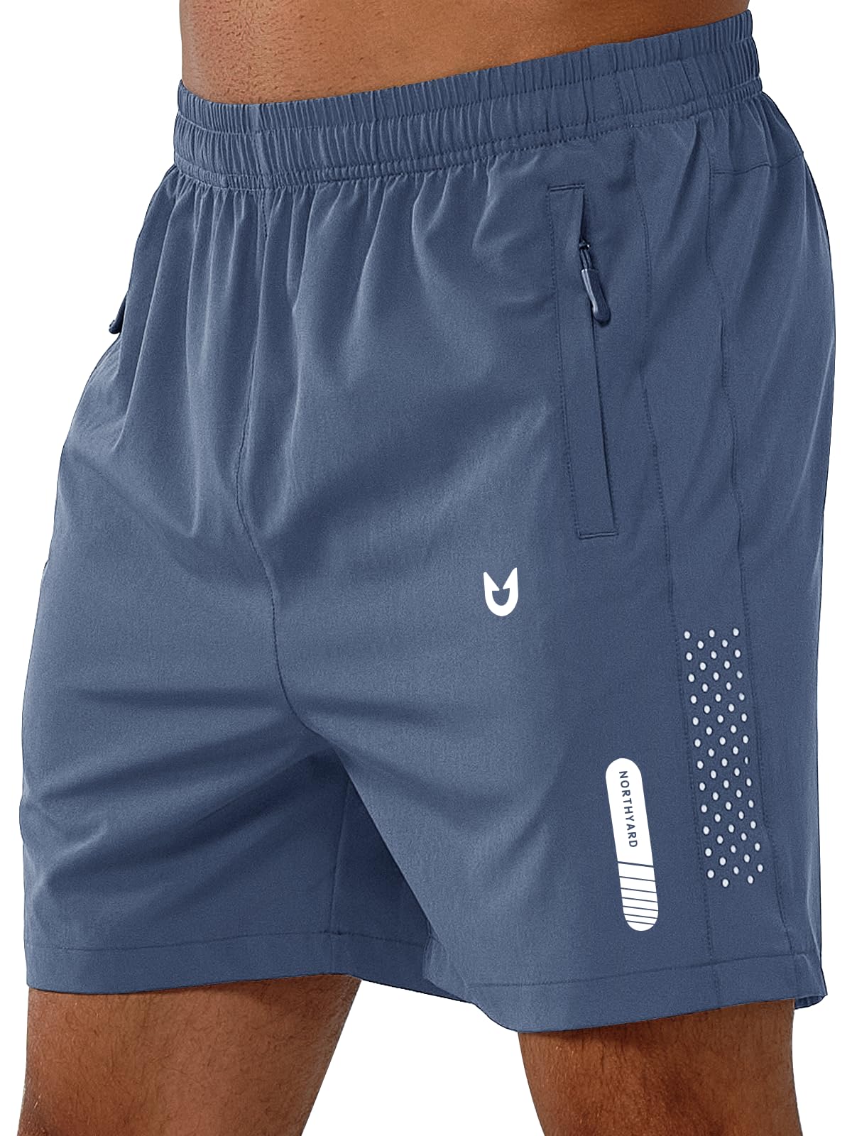 NORTHYARD Men's Athletic Running Shorts Gym Workout 7"/9"/5" Quick Dry Lightweight Sports Basketball Tennis 3 Zipper Pockets
