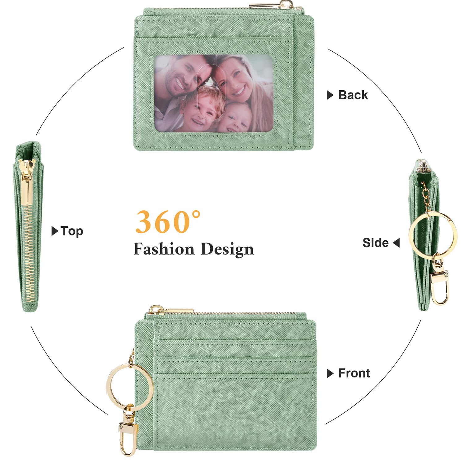 Sodsay Card Case Slim Front Pocket Wallet for Women Credit Card Holder with Keychain | Slim, Credit Card Holder, Front Pocket, with Keychain | Slim