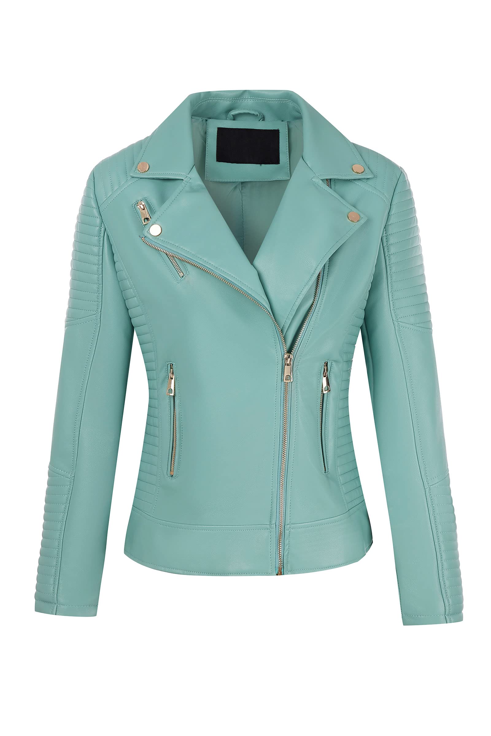 Bellivera Women's Faux Leather Casual Jacket 2026 Spring Trendy Motorcycle Outfits Lightweight Classic Coat