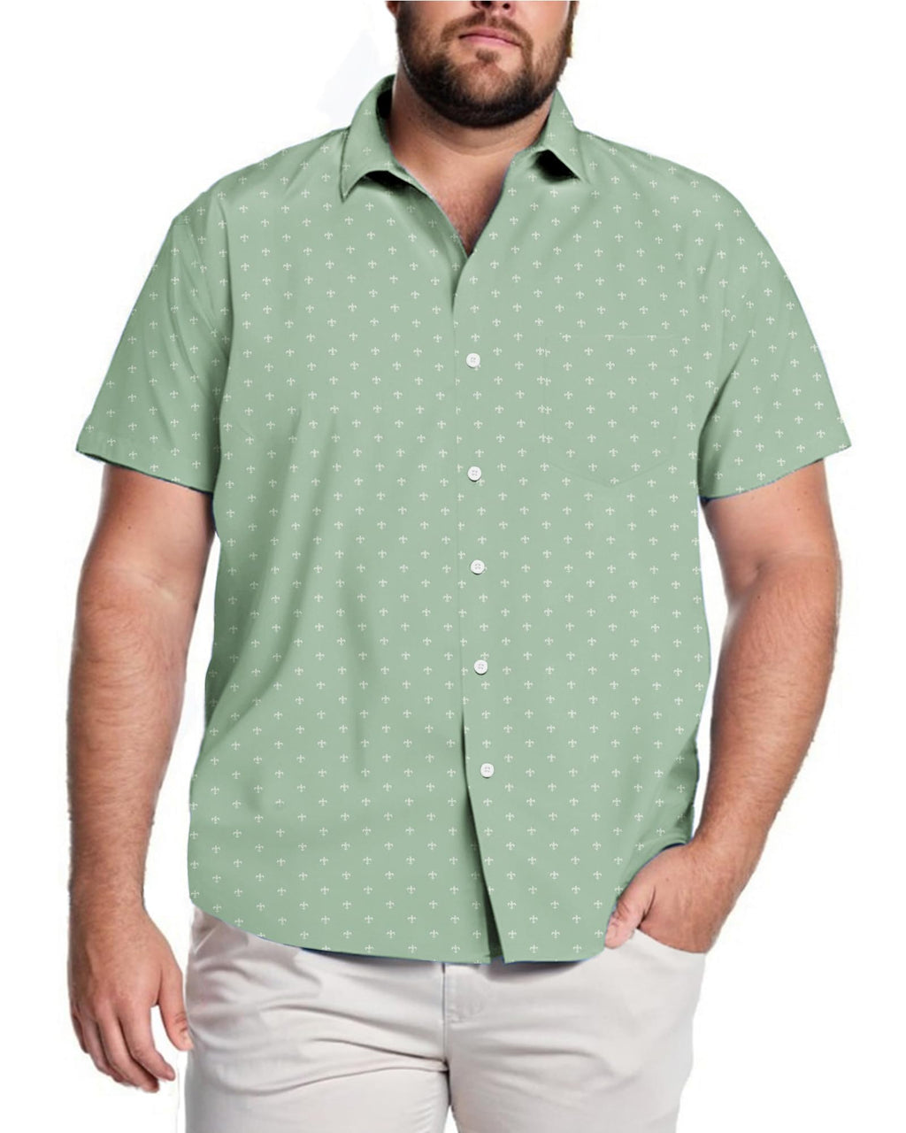 COOFANDY Big & Tall Shirts for Men Short Sleeve Button Down Casual Dress Shirts