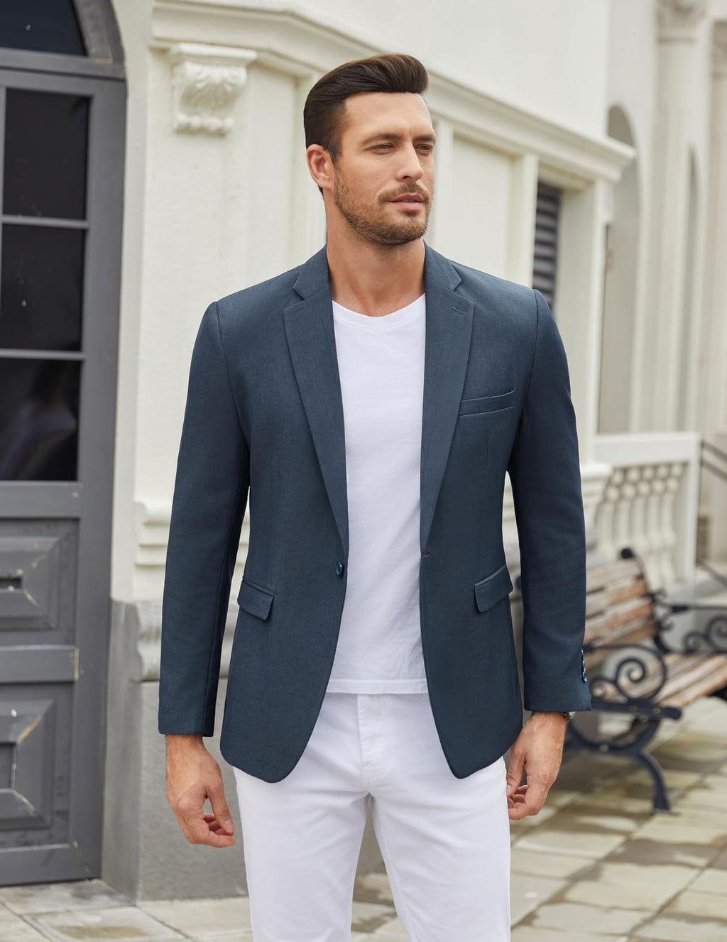 COOFANDY Men's Casual Blazer One Button Sport Coat Slim Fit Lightweight Suit Blazer Jacket