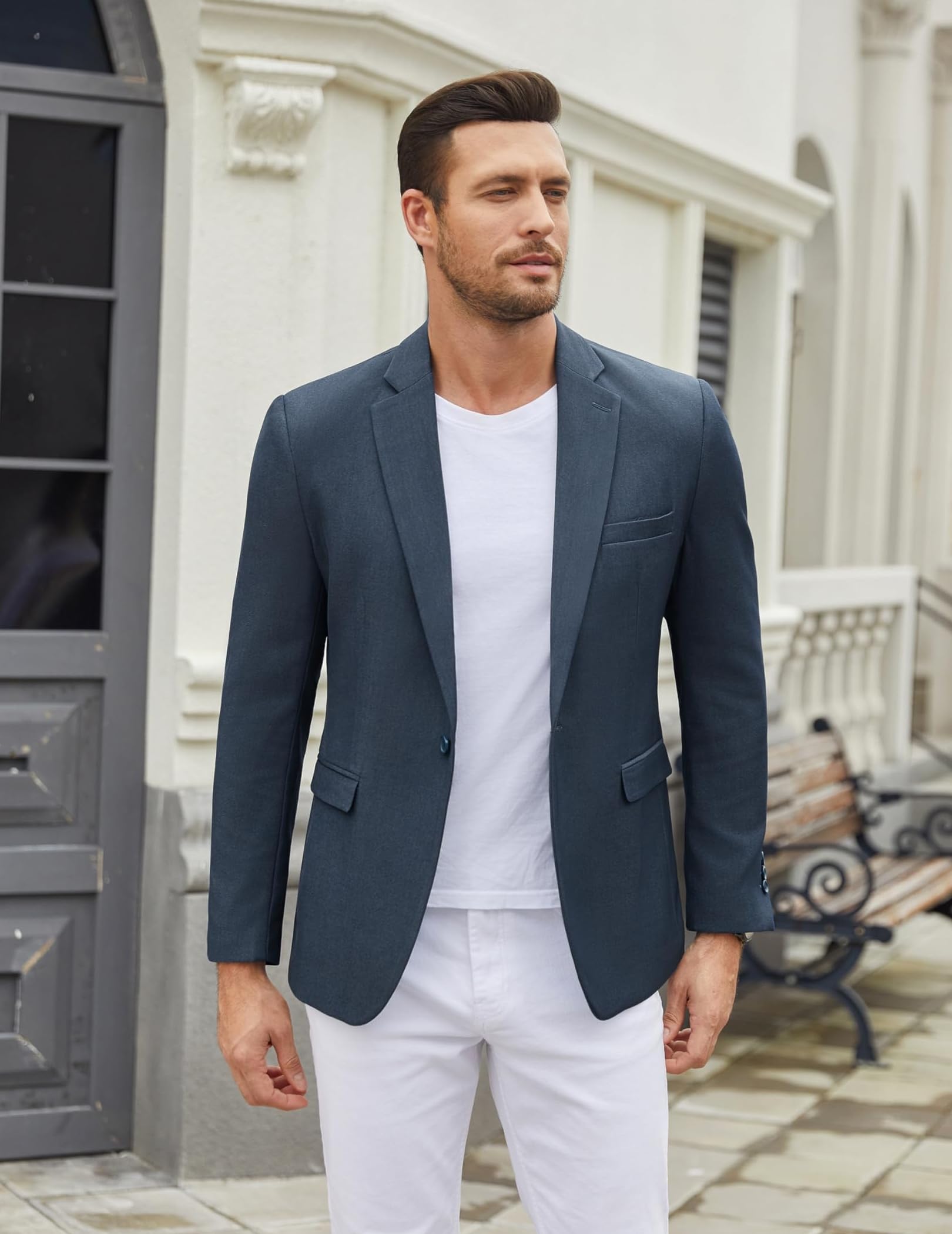COOFANDY Men's Casual Blazer One Button Sport Coat Slim Fit Lightweight Suit Blazer Jacket
