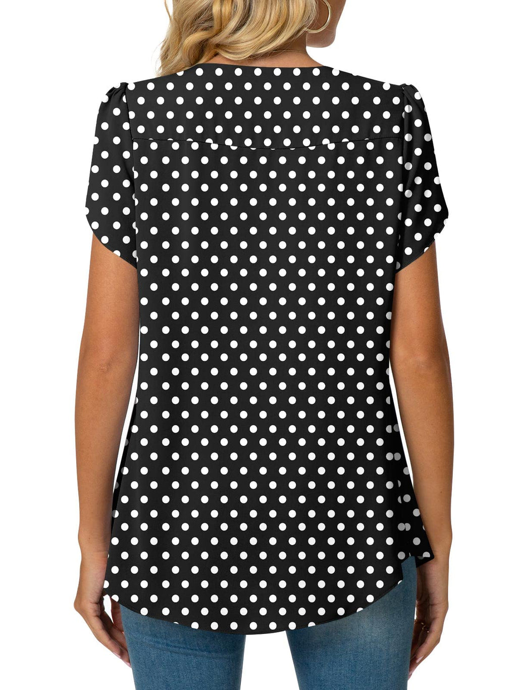 Bestbee Womens Plus Size Tops Dressy Casual Summer Chiffon Blouses Short Sleeve Dress Shirts Business Loose Fit Tunics