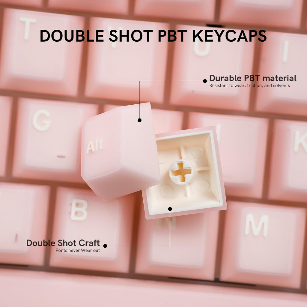 dagaladoo Black Topographic keycaps Double Shot PBT keycaps Shine Through Keyboard Keys Side Printed Key caps Cherry Profile Custom keycap Set for100%, 75%, 65%, 60% US Layout Mechanical Keyboard