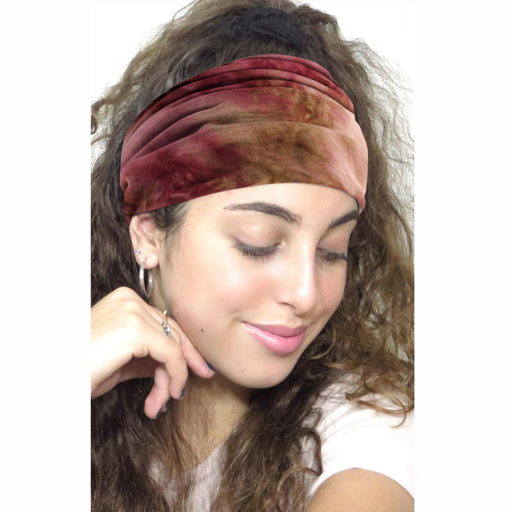 Boho Headbands For Women Fashion Stretch Wide Hair Bands Knoted Turban Head Bands Yoga Running Sweatband Elastic Headband Stylish Wrap Headbands Hair Accessories for Teen Girls 4 Pack