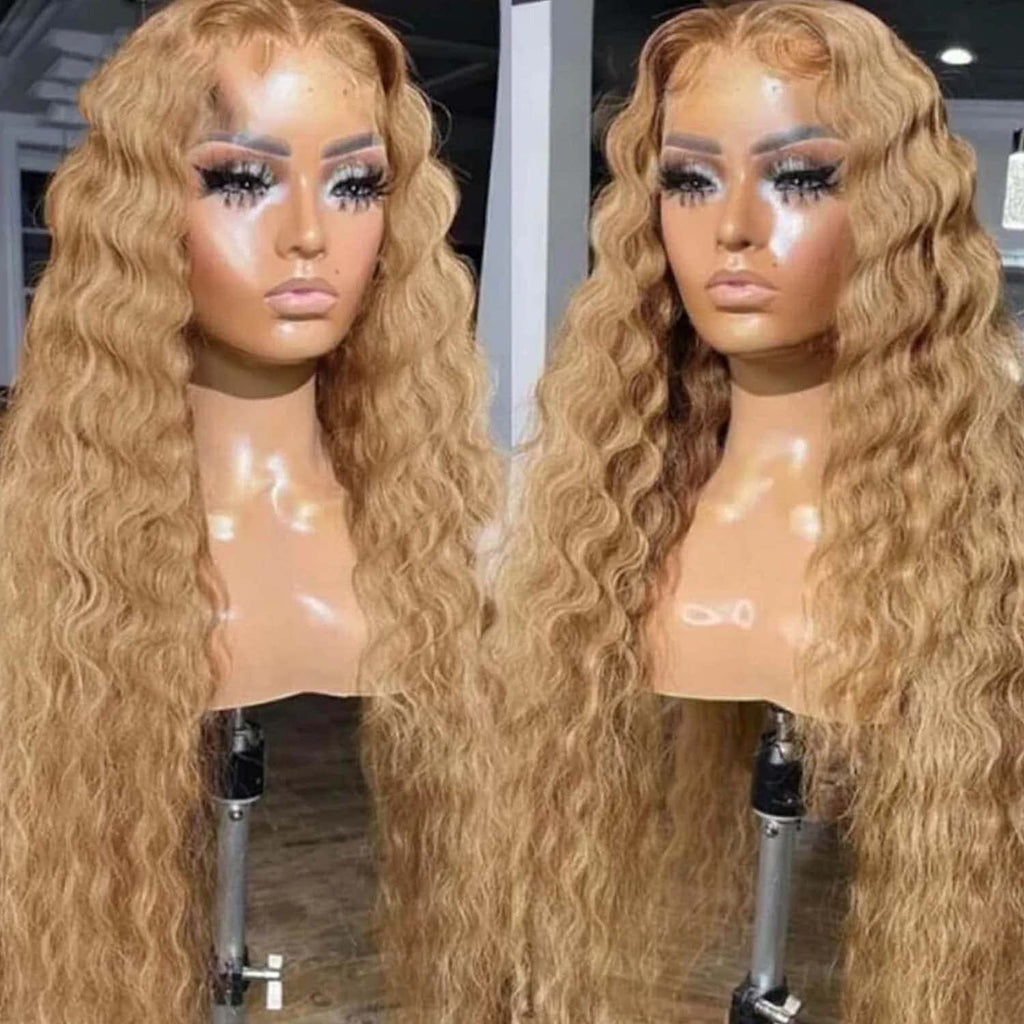 INSTASTYLE 30 Inch Synthetic Curly Wigs for Women Long Black Hair Wig Lace Front 4" Simulated Scalp Natural Loose Deep Wave Crimps Curls Wig As Hair Replacement Wigs 1B